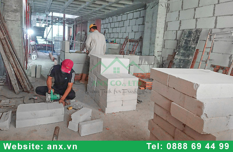 Gạch block aac xây tường nhà dân dụng