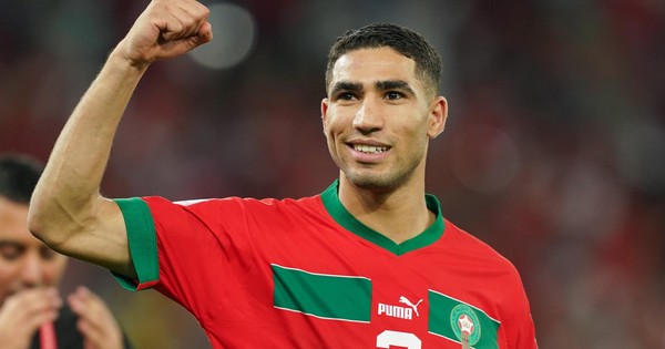 Achraf Hakimi, tỷ lệ mỡ thấp hơn so với người mẫu và lòng dũng cảm của “Sư tử đầu tiên” Maroc